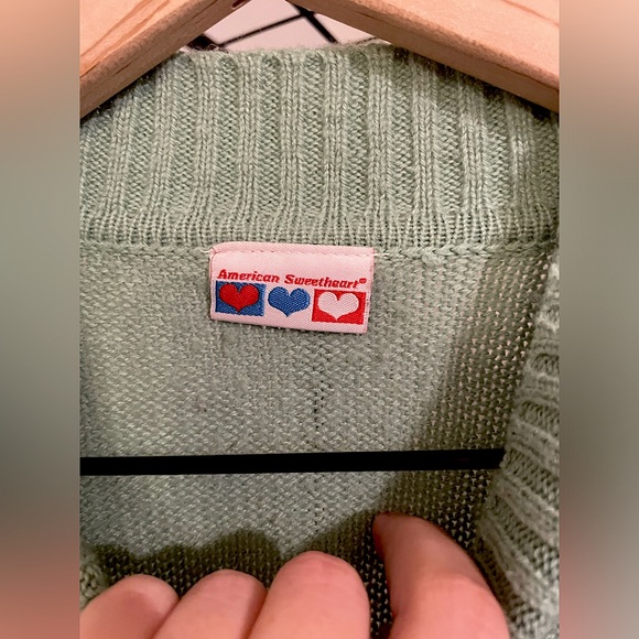Vintage American Sweatheart green sweater - Picture 3 of 3